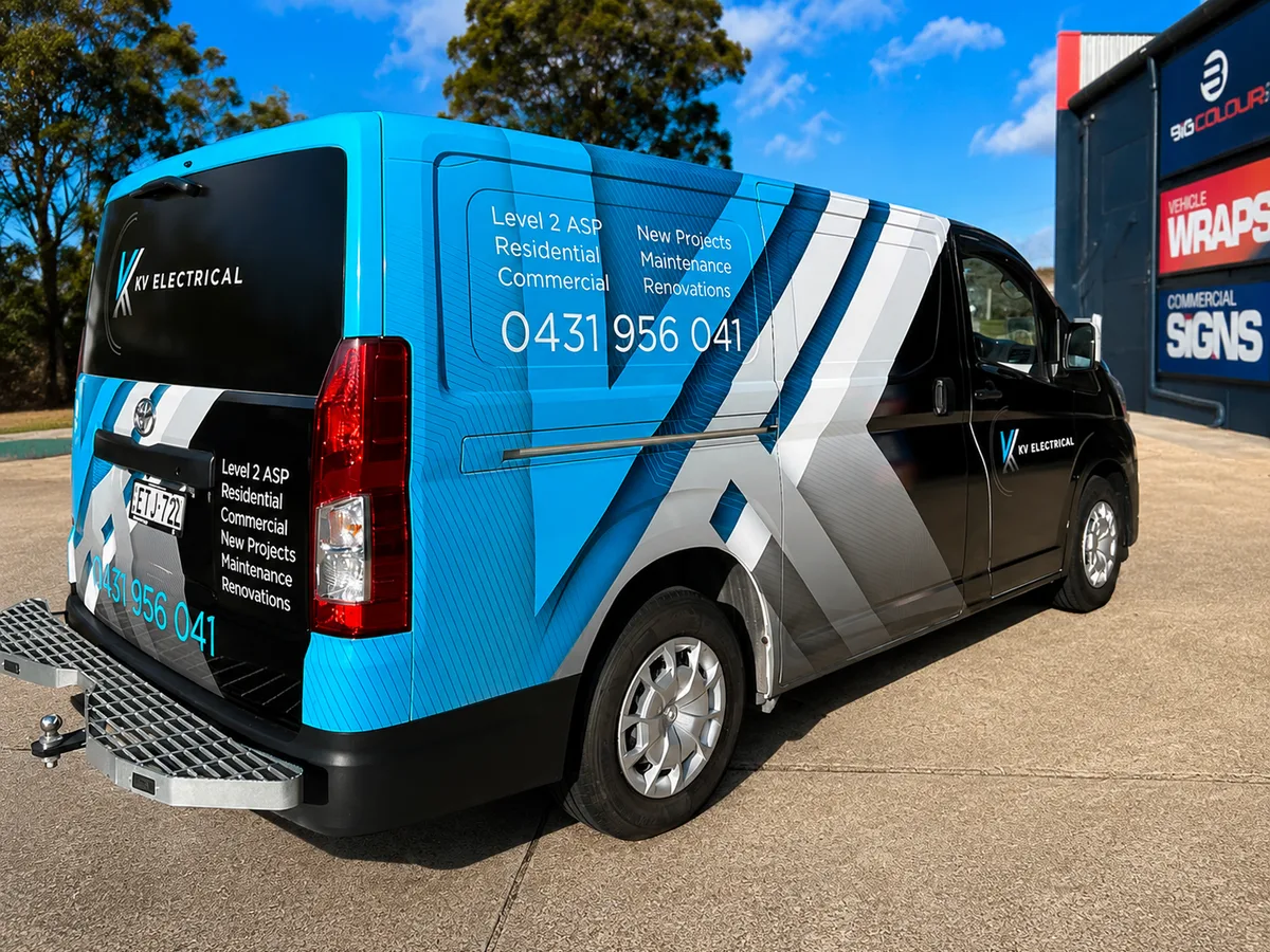 KV Electrical van wrapped by Big Colour