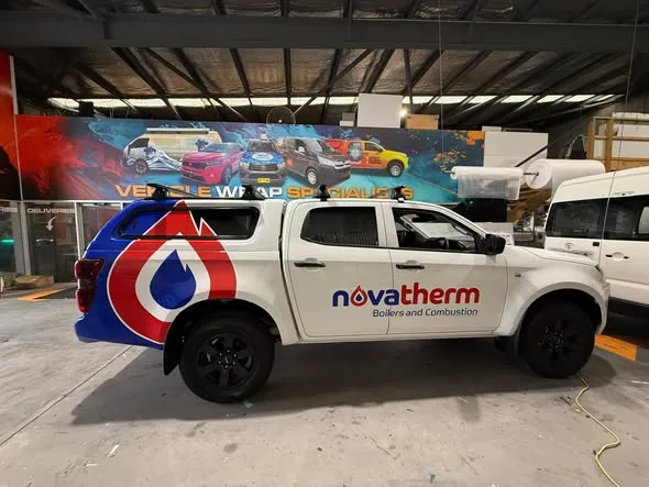 Novatherm ute out the front of the Big Colour workshop mural