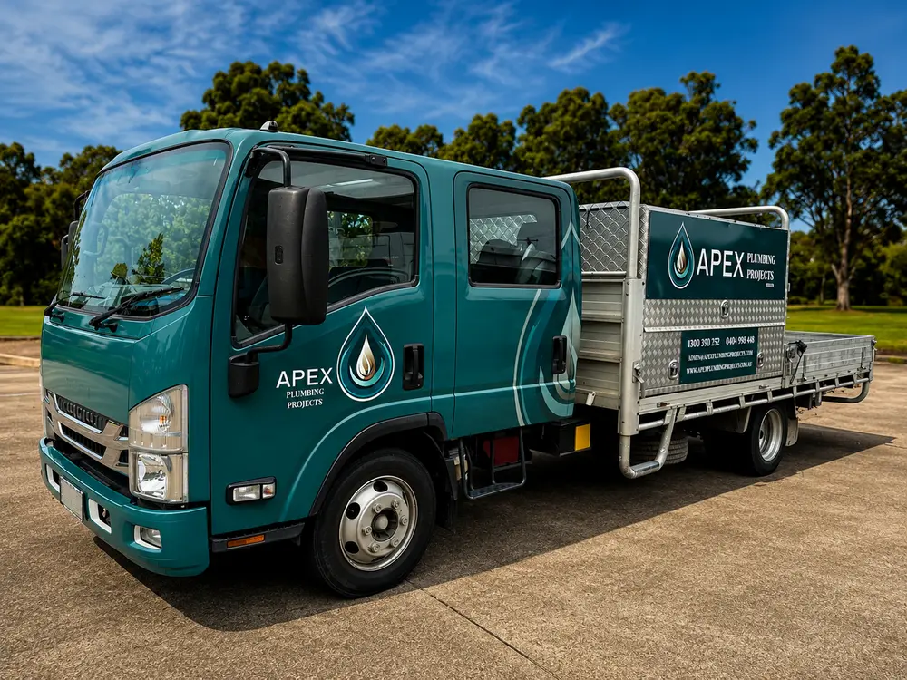 Apex Plumbing Projects Isuzu truck wrap
