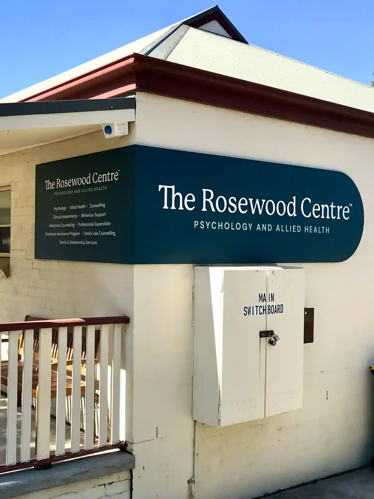 The Rosewood Centre blade sign